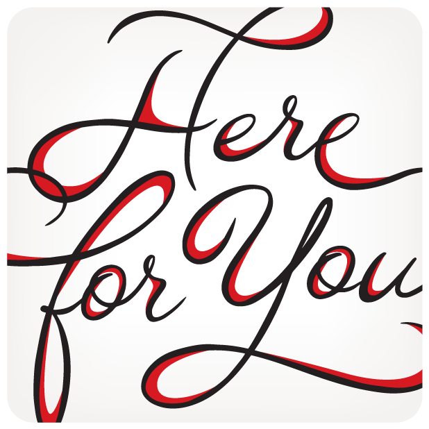 Here For You Lettering