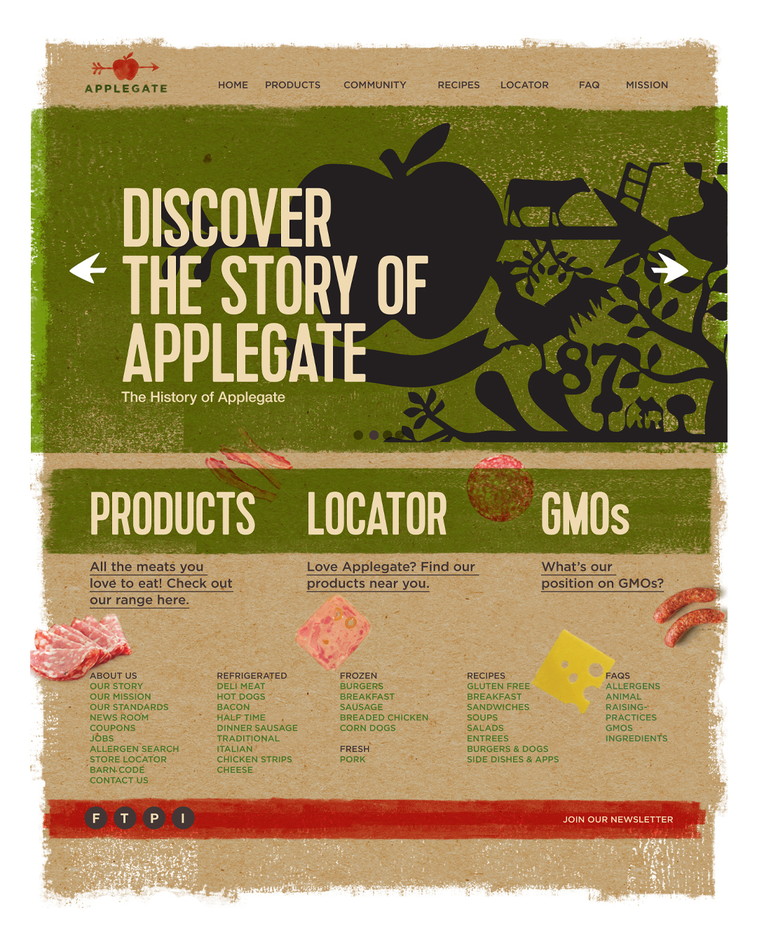 Applegate Logo, Packaging, Illustration & Website Design Mood Board