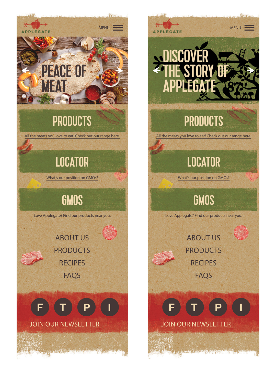 Applegate Logo, Packaging, Illustration & Website Design Mood Board