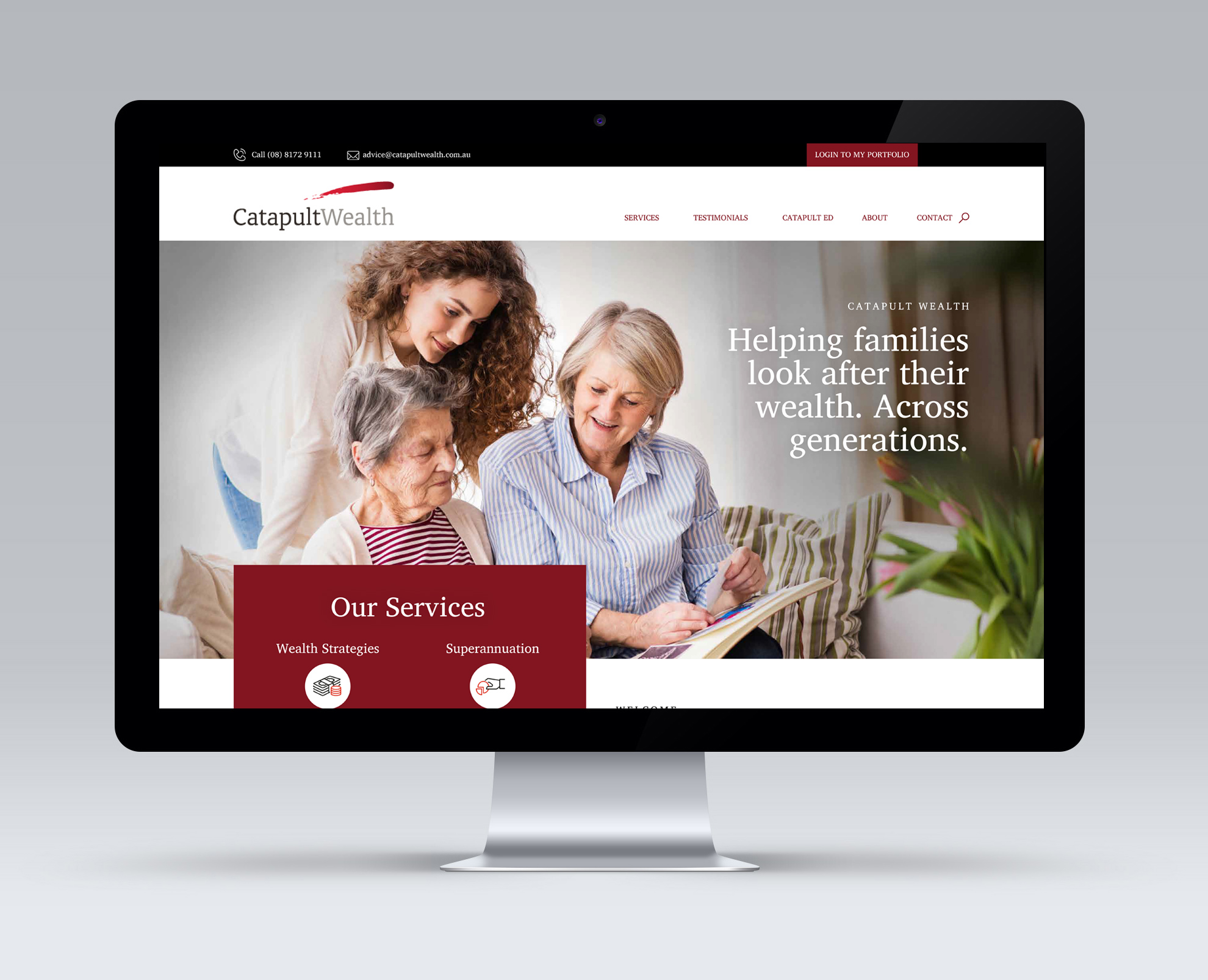 CATAPULT WEALTH website redesign, Adelaide