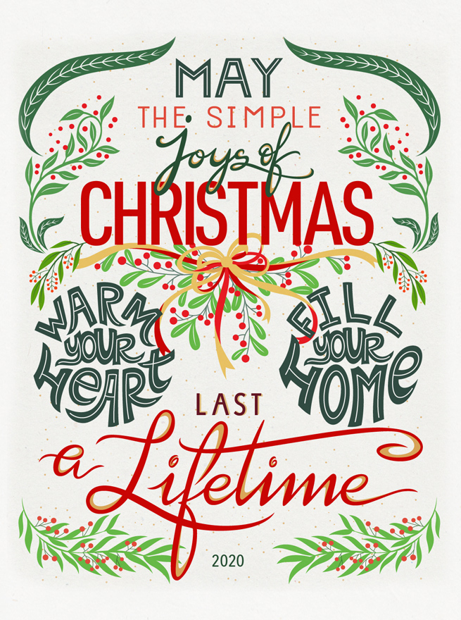Eastern Spring Co Lettering art - Christmas quote