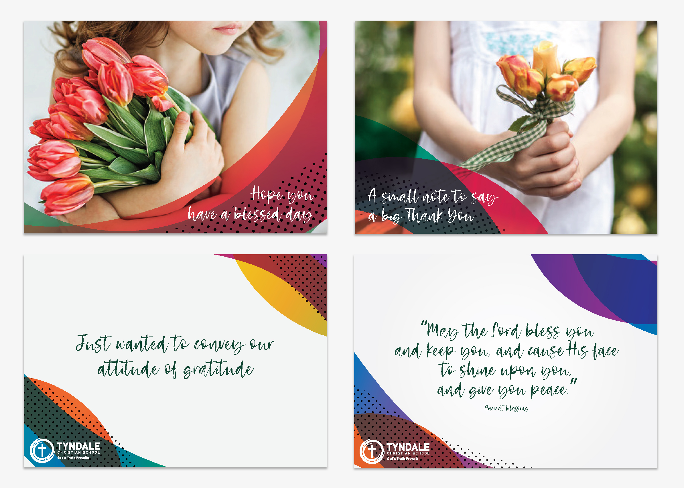 Tyndale Christian School Cards Design with or without image