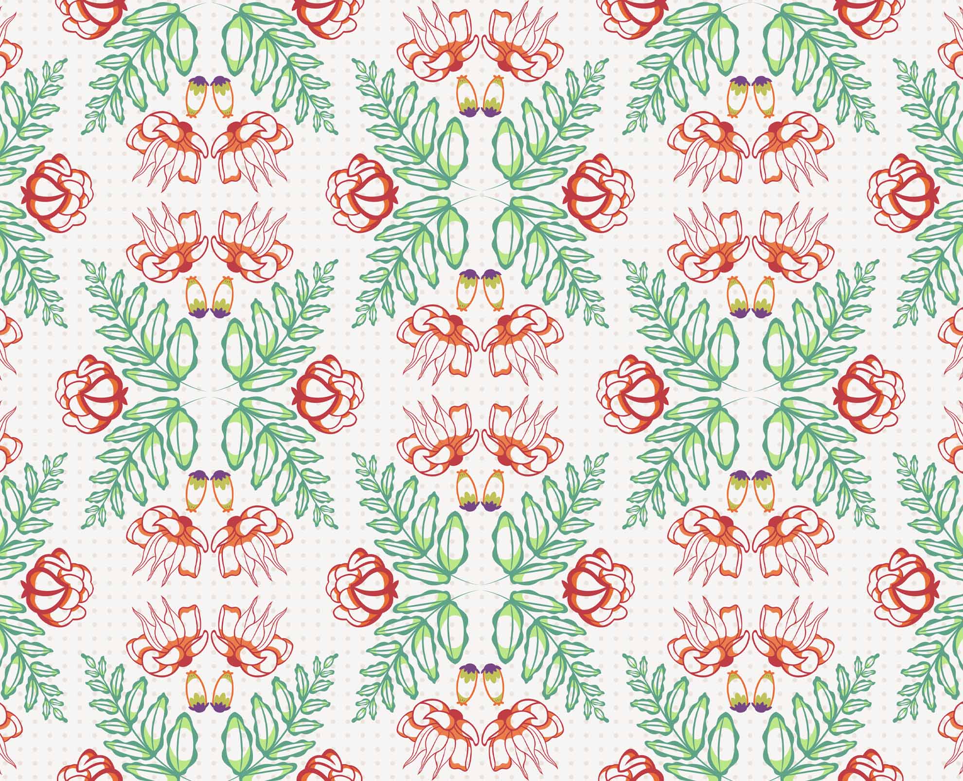 Seamless pattern design - into the forest