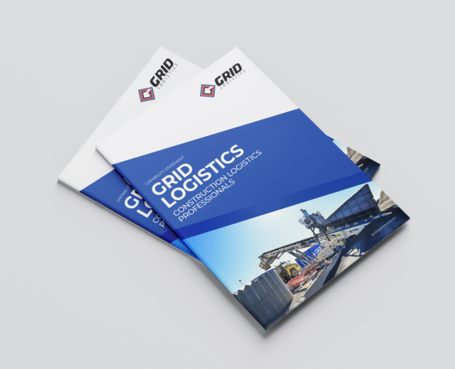 Grid Logistics Capability Statement brochure design